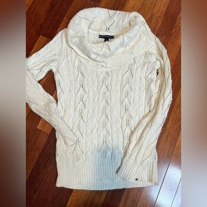 Tommy Hilfiger Off-White Cowl Neck Sweater
